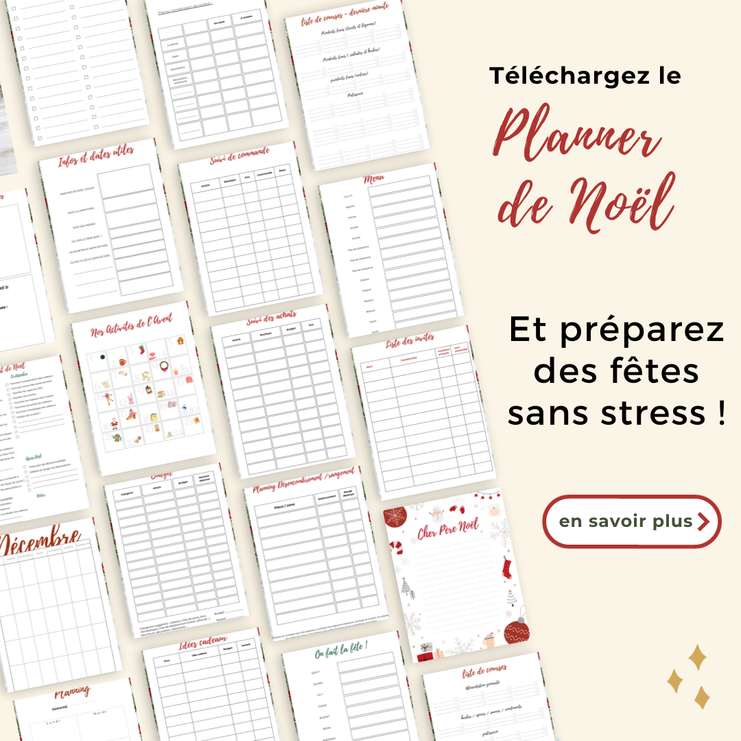 Transformez vos fêtes avec notre Planner de Noël, votre allié ultime pour une organisation sans stress ! ?✨ Planifiez, suivez votre budget, gérez vos cadeaux, et bien plus encore. Découvrez tous les détails ici et préparez-vous à vivre des fêtes sereines et mémorables ! #NoelOrganise #PlannerDeNoel #FetesSereines